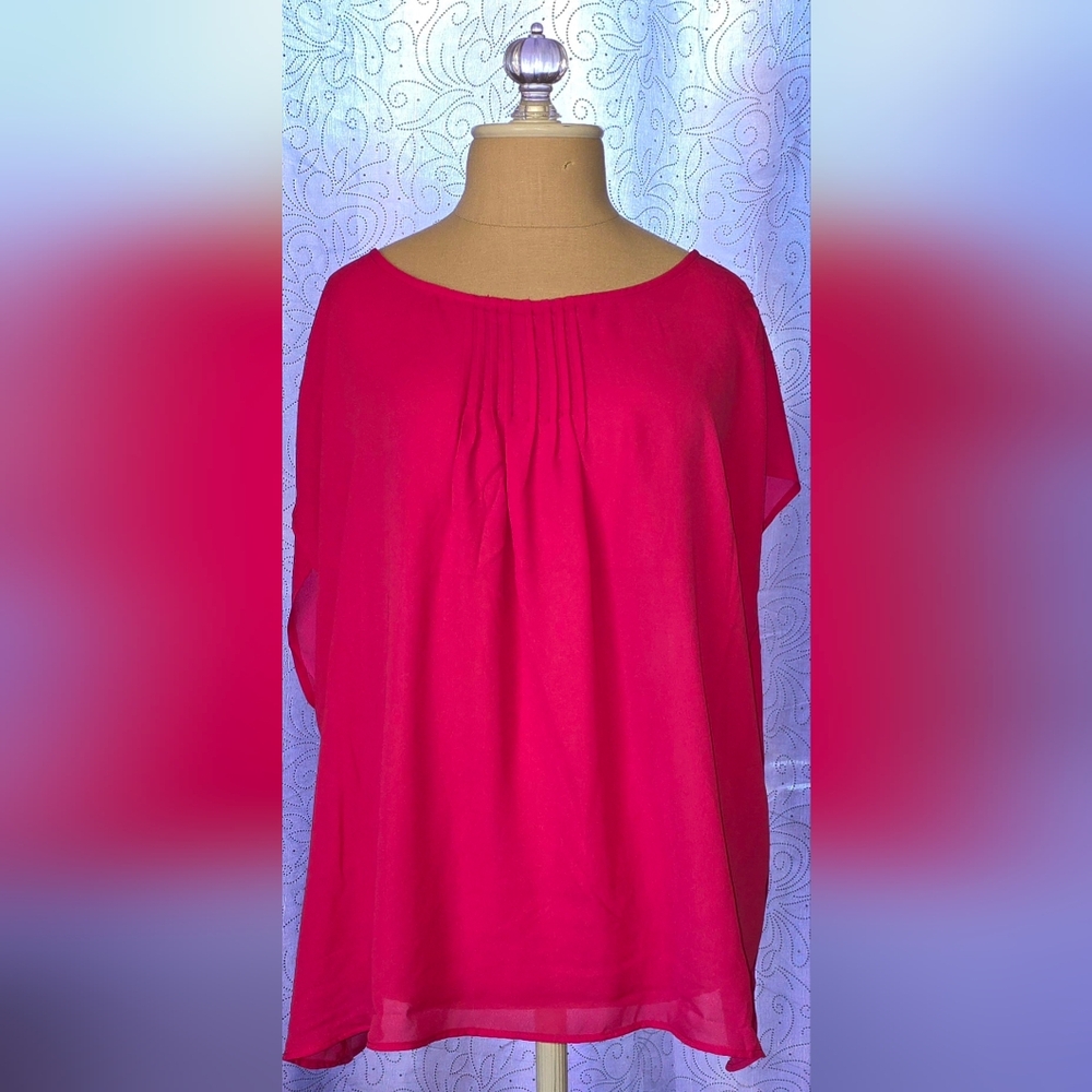 Torrid Crinkle Gauze Button Front Peasant Top